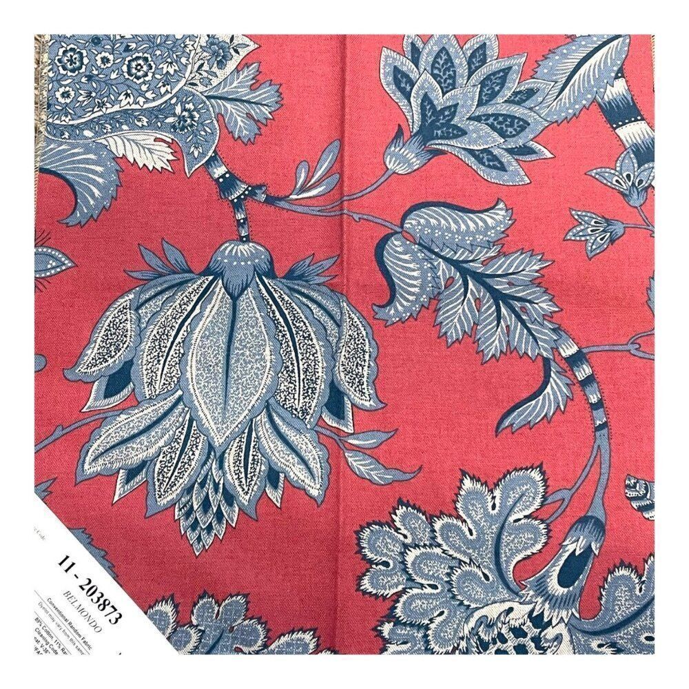 Set Of 4 Floral Indoor Outdoor Kaufman Fabric Samples Crafts Quilting Pillows - Picture 13 of 16
